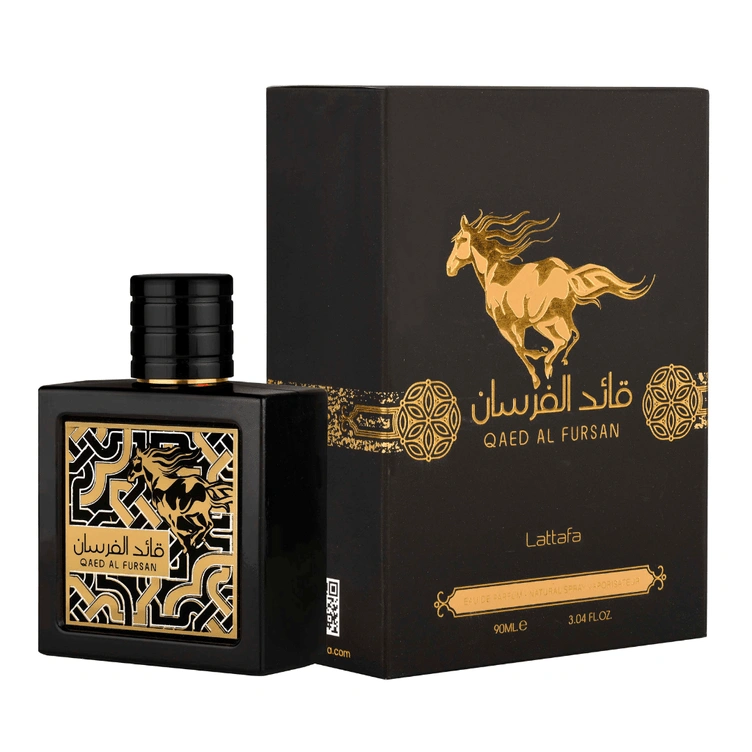 Qaed Al Fursan Lattafa Perfume Unissex EDP 90ml - Perfumes Árabes Lattafa no Atacado