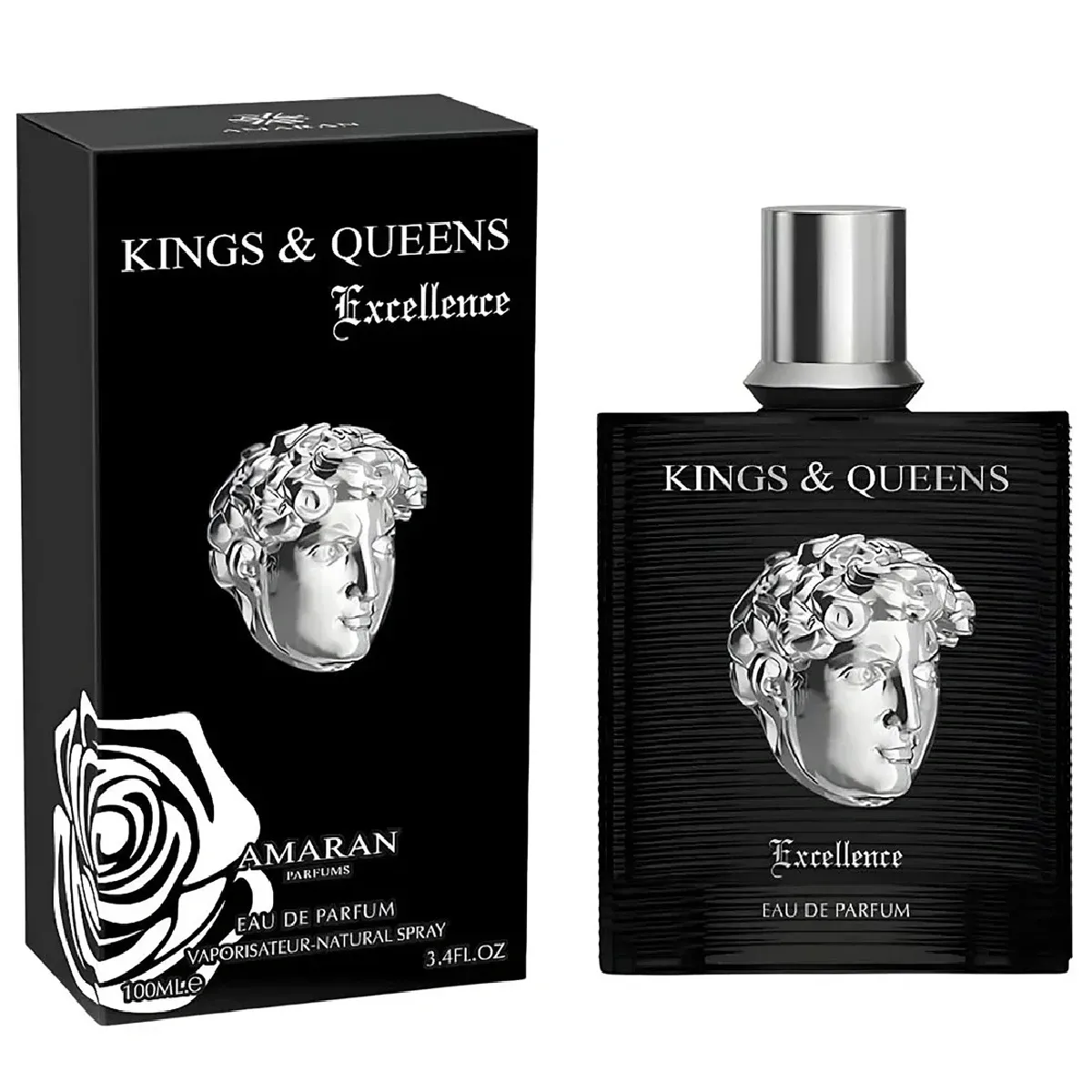 Perfume Amaran Kings & Queens Excellence Eau de Parfum Masculino 100ml - Amaran Atacado