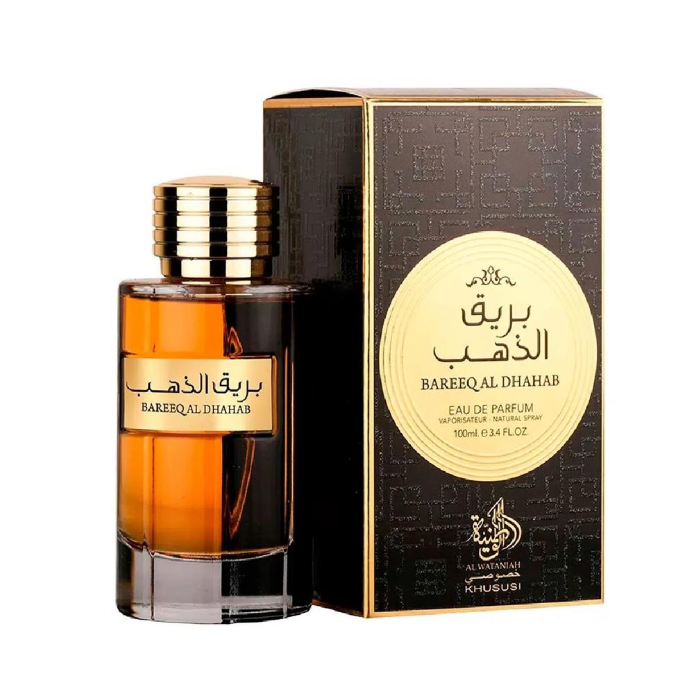 Bareeq Al Dhahab Al Wataniah  - Perfume Árabe Masculino EDP 100 ml - Al Wataniah Atacado