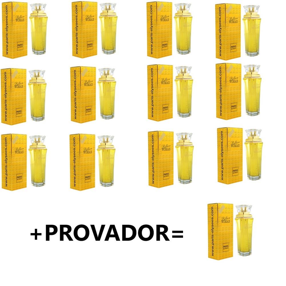 KIT COM 12 Billion Woman Paris Elysees Perfume Feminino de 100 Ml + Um Provador - Paris Elysees Atacado