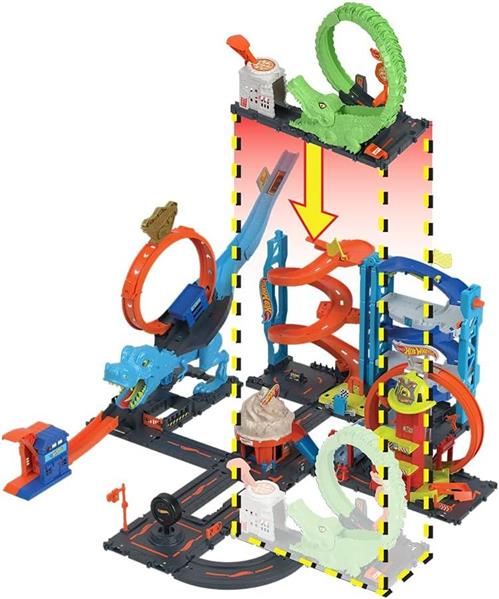 HOT WHEELS NEMESIS CROCODILO ATAQUE PIZZA LOOP - C/ CARRINHO