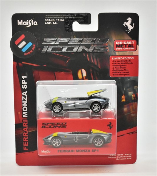 FERRARI MONZA SP1 1/64 MAISTO SPEED ICONS PRATA