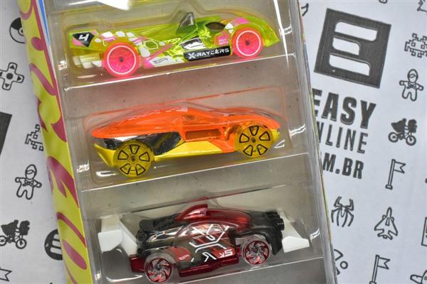 HOT WHEELS 5 PACK X-RACERS - JBJ74 - CARRINHOS TRANSLÚCIDOS