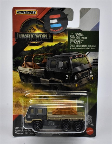 Jurassic World - Mattel Off-Road Rescue Rig - Camion De Secours Jurassic Park, Neuf