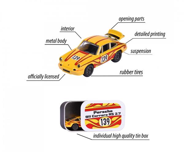 MAJORETTE PORSCHE 911 CARRERA RS 2.7 DELUXE C/ CAIXA METAL