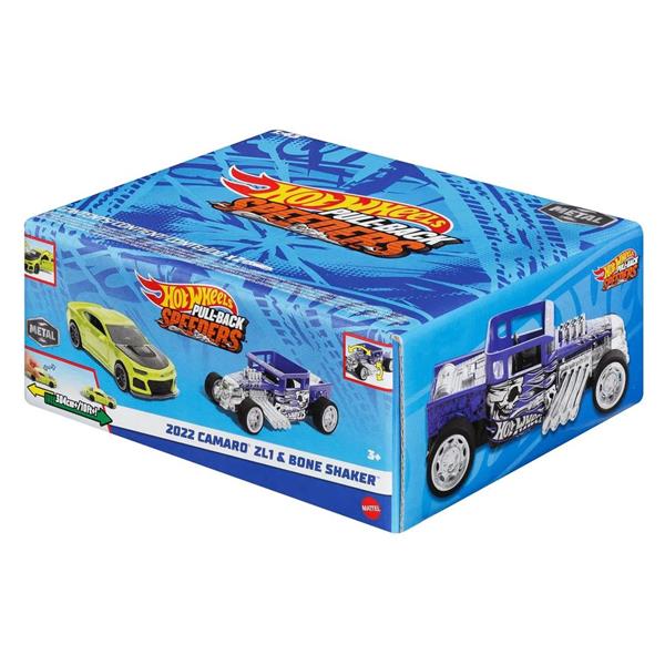 HOT WHEELS PULL-BACK SPEEDERS 2022 CAMARO ZL1 & BONE SHAKER