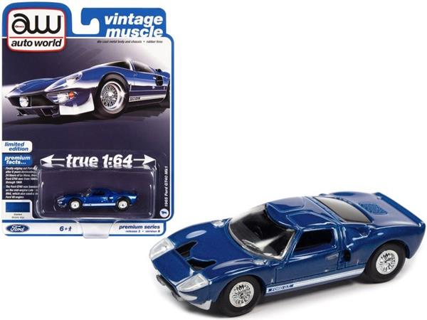 AUTO WORLD - VINTAGE MUSCLE - 1965 FORD GT40 MK1 BLUE