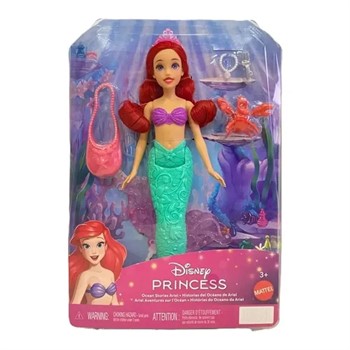DISNEY - PRINCESA ARIEL  COM SEBASTIÃO E ACESSÓRIOS