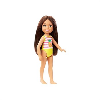 BONECA CHELSEA MORENA DA BARBIE PRAIA MAIO ABACAXI