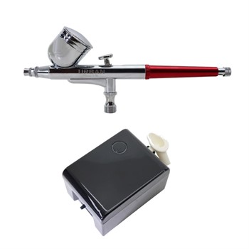 KIT  COMPLETO -  COMPRESSOR A BATERIA  + AEROGRAFO PROFISSIONAL  0.3mm - URBAN/EASYONLINE
