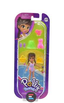 POLLY POCKET - POLLY LOOKS - AMIGA MORENA DA POLLY - ROUPA DE PRAIA