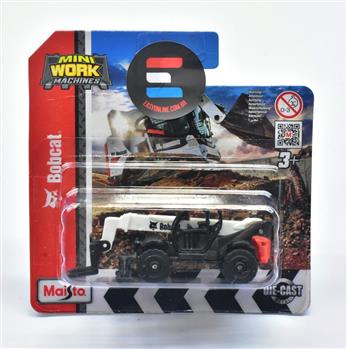 MAISTO - MINIATURA TRATOR BOBCAT T40 (T40140) TELESCOPIO COM GARFO - 1/64
