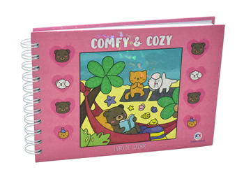 LIVRO DE COLORIR - COMFY & COZY - PINK ESPIRAL