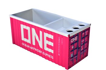 ORGANIZADOR DE MESA CONTEINER EM METAL - ONE FOSCO