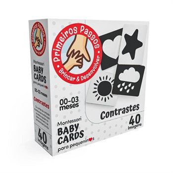COOPER FUN - PRIMEIROS PASSOS - MONTESSORI BABY CARDS - CONTRASTES -   0 A 3 MESES