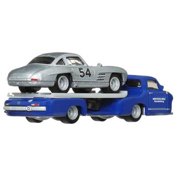 HOT WHEELS - TEAM TRANSPORT - #70 MERCEDES 300 SL & 55 MERCEDES BENS BLAUES WUNDER