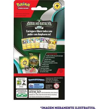 JOGO DE CARTAS POKEMON - DECK BATALHA EX - AMPHAROS