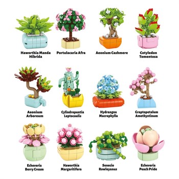 BRICKO  BLOCOS DE MONTAR  FLORISTA  MINI PLANTAS