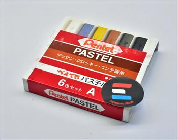 GIZ PASTEL SECO - ESTOJO COM 6 CORES BÁSICAS - PENTEL