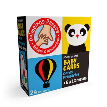 COOPER FUN - PRIMEIROS PASSOS - MONTESSORI BABY CARDS TO GO - CORES PRIMÁRIAS -  6 A 12 MESES