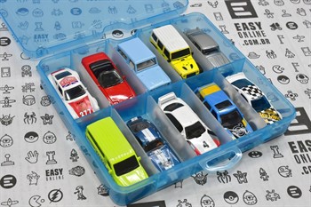 MALETA ORGANIZADORA - PORTA CARRINHOS - 10 NICHOS (AZUL)