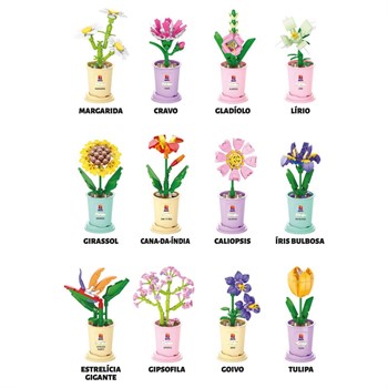 BRICKO   BLOCO DE MONTAR FLORISTA  MINI FLORES