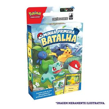 JOGO DE CARTAS POKÉMON - MINI DECK MINHA PRIMEIRA BATALHA  - PIKACHU e BULBASSAUR