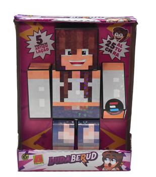 BONECA MINECRAFT - YOUTUBER - BONECA DA DUDA BERUD - 25cm