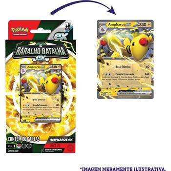 JOGO DE CARTAS POKEMON - DECK BATALHA EX - AMPHAROS