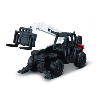 MAISTO - MINIATURA TRATOR BOBCAT T40 (T40140) TELESCOPIO COM GARFO - 1/64