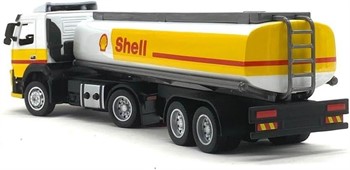 CCA - CAMINHÃO - VOLVO FM COM CARRETA TANQUE - SHELL  LIVERY  (LUZ E SOM) - 1/50