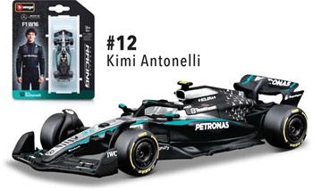 F1 - 2025 - MERCEDES - AMG W16 - KIMI ANTONELLI - #12 - 1/64 - BBURAGO