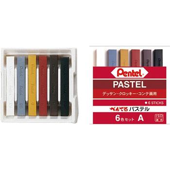 GIZ PASTEL SECO - ESTOJO COM 6 CORES BÁSICAS - PENTEL
