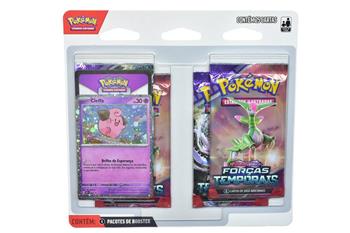 JOGO DE CARTAS POKÉMON - EV05 FORÇAS TEMPORAIS BLISTER C/4 BOOSTERS - CLEFFA
