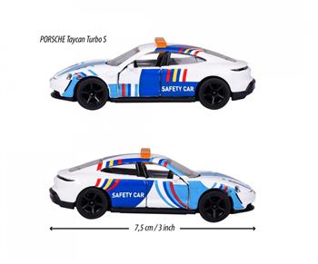 1/64 MAJORETTE  - PORSCHE DELUXE  - PORSCHE TAYCAN TURBO S SAFETY CAR - INCLUI CAIXA DE METAL