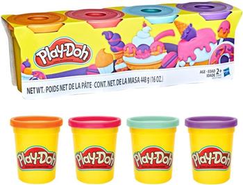 MASSINHA DE MODELAR - PLAY-DOH 4 POTES SORTIDOS