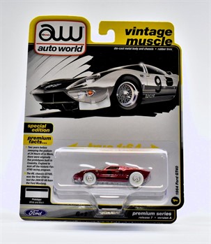 AUTO WORLD - VINTAGE MUSCLE - 1964 FORD GT40 - ULTRA RED - CHASE
