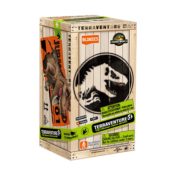 BLOKEES - JURASSIC WORLD - TERRAVENTURE - CAIXA SURPRESA - DINOSSAUROS DE MONTAR