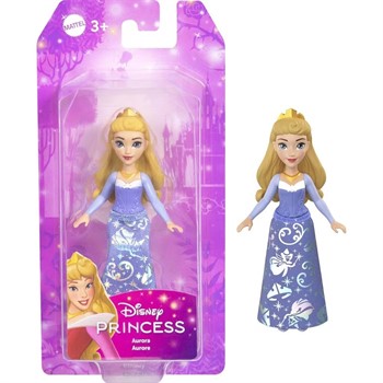 MINI BONECA DISNEY PRINCESAS - AURORA (VESTIDO AZUL)  - 9cm