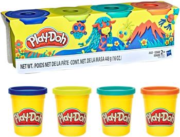 MASSINHA DE MODELAR - PLAY-DOH 4 POTES SORTIDOS