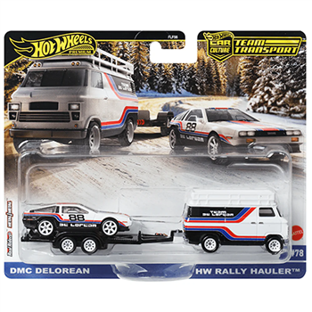 HOT WHEELS - TEAM TRANSPORT - #78 - DMC DELOREAN & HW RALLY HAULER