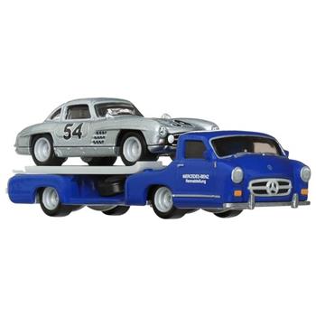 HOT WHEELS - TEAM TRANSPORT - #70 MERCEDES 300 SL & 55 MERCEDES BENS BLAUES WUNDER