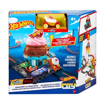 HOT WHEELS - PISTA CITY - SORVETERIA NA CIDADE - DOWNTOWN ICE CREAM SWIRL