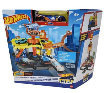 HOT WHEELS - PISTA CITY - LAVA RAPIDO EXPRESS NO CENTRO DA CIDADE - DOWNTOWN CAR WASH