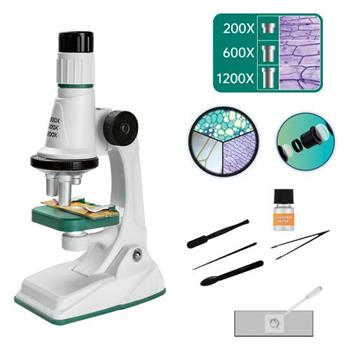 MICROSCÓPIO INFANTIL - STEM - POLIBRINQ - AUMENTA ATÉ 1200X