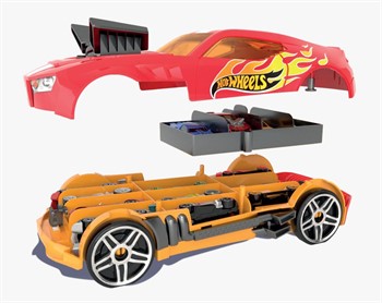 HOT WHEELS - MALETA PORTA CARRINHO RADICAL 2 EM 1 - CABE ATÉ 15 CARRINHOS