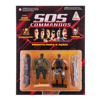 SOS COMMANDOS - TONY TURNER vs BAD NINJA  (FIGURAS E ACESSORIOS)