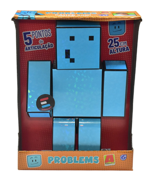 BONECO MINECRAFT - YOUTUBER - BONECO DO PROBLEMS - 25cm