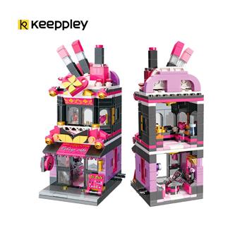 BLOCO DE MONTAR keeppley - CITY CORNER - LOJA DE COSMETICOS (TRENDY COSMETICS STORE)