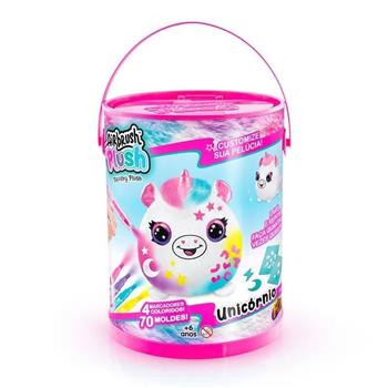 AIRBRUSH PLUSH - PELUCIA NA LATA - UNICORNIO